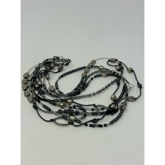 Silpada Necklace Marked 925 Multilayer with Hematite - Picture 9 of 9